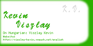 kevin viszlay business card
